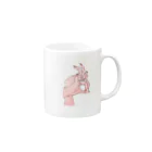 幼児退行のかげ絵　うさぎ Mug :right side of the handle