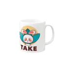 レタ(LETA)のぽっぷらうさぎ(TAKE) Mug :right side of the handle