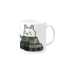 ムンムン&キュピロニウスのアトリエSUZURI店の戦車うさぎさん Mug :right side of the handle