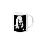 Burutasu のgoth girl black Mug :right side of the handle