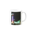OliveGardenのポートタワーの夜景 Mug :right side of the handle