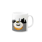 Lovecatfashionのモチ猫ちゃんホワイトチョコドーナツ Mug :right side of the handle