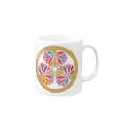 色重ね家紋／colorful_kamonの三つ葉葵［色重ね家紋］マグカップ Mug :right side of the handle