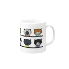 Yellow_Sparrowのせいぞろいするねこ Mug :right side of the handle