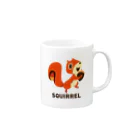 SUNDAYS GRAPHICSのどんぐリス (茶色ロゴ) Mug :right side of the handle