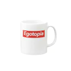 エゴトピアのEGOTOPIA ボックスロゴ  Mug :right side of the handle