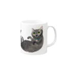 gogocats-shopのグレー猫 Mug :right side of the handle