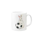 むぎのむぎウサッカー Mug :right side of the handle