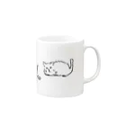 HARAWATAYAのネコときゅうり Mug :right side of the handle