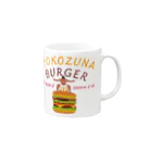 キッズモード某の横綱バーガー Mug :right side of the handle