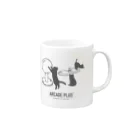 テクノポリスデザインのコンパネ猫（ARCADE_PLUS） Mug :right side of the handle