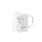 10Snowのあなたに花束を橤　ピンク Mug :right side of the handle