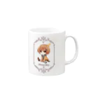 waponショップのおすわりぽわんちゃん Mug :right side of the handle