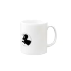 oneflowerのモノクロトリケラ Mug :right side of the handle