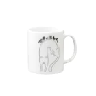 生存しよ！の流動体ねこ 白猫 Mug :right side of the handle