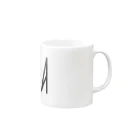 カナクギフォントのカナクギフォント「RIKA」 Mug :right side of the handle