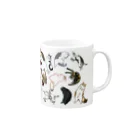 nyansuke_roomのへそ天#3(色付き） Mug :right side of the handle