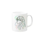 greetenの馬　カラフルラインアート　 Mug :right side of the handle