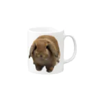 もふもふララちゃんのうさぎのもふもふララちゃん Mug :right side of the handle