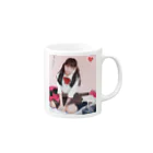 Mahiroshka まひろ朱夏 絵と音楽のギター少女 Mug :right side of the handle