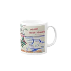 星めぐりマキのカエルカエランミュージック Mug :right side of the handle