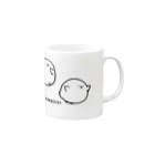 はいとりさんグッズショップの自由なはいとりさん Mug :right side of the handle