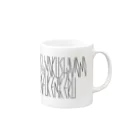 カナクギフォントの「百人一首 6番歌 中納言家持」カナクギフォントL Mug :right side of the handle