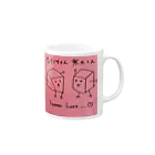 __y1zの杏仁くんと寒天ちゃん Mug :right side of the handle