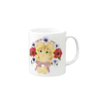 INUMAN WORLDのアネモネにゃんこ Mug :right side of the handle