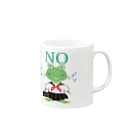 カエルキャラの店のNo!サッチ Mug :right side of the handle