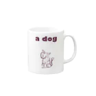 カロドッグのシンプルすぎる犬Tシャツ3 Mug :right side of the handle