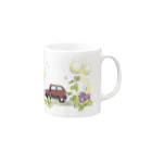 pandaticsの春とくるま Mug :right side of the handle