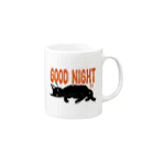 BATKEI ARTのGOOD NIGHT Mug :right side of the handle