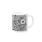 marbleSmileのごちゃ花 Mug :right side of the handle