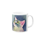 broccoli-のcat1 Mug :right side of the handle