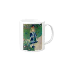 ルノワールの色彩のじょうろを持つ少女（A Girl with a Watering Can） Mug :right side of the handle