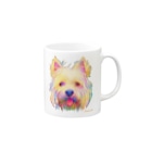 ジュノの秘密のアトリエのウエストハイランドホワイトテリア／Juno Mug :right side of the handle