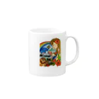 イラスト工房ちむどんどんの沖縄の海 Mug :right side of the handle