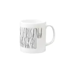 カナクギフォントの「百人一首 35番歌 紀貫之」カナクギフォントL Mug :right side of the handle