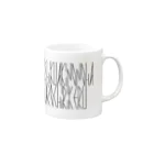 カナクギフォントの「百人一首 37番歌 文屋朝康」 Mug :right side of the handle