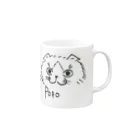 ポポのオフィシャルグッズショップ(SUZURI支店)のポポのイラストマグカップ Mug :right side of the handle