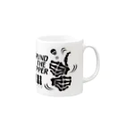 オノマトピアのペッパーミル・パフォーマンス（骨タイプ）GRIND THE PEPPER・文字黒 Mug :right side of the handle