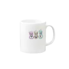 ワタシヤサンのうさぎょ達 Mug :right side of the handle