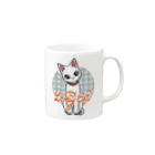 BATKEI ARTのCute White Cat Misty Mug :right side of the handle