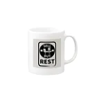 INVEST-LIGHT ほたるのお店のSELL・BUY・REST マグカップの取っ手の右面