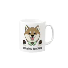 豆つぶのshiba-inu fanciers(赤柴) マグカップの取っ手の右面