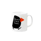 DemocracyTimesのデモクラシータイムス　マグカップ　白 Mug :right side of the handle