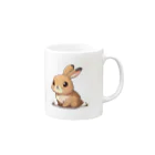 チビアニメのチビウサギ Mug :right side of the handle