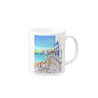 AKISENのエーゲ海カフェガールズ Mug :right side of the handle