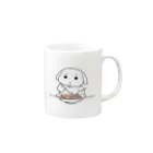 おイモョップのパスタを巻くいぬ Mug :right side of the handle